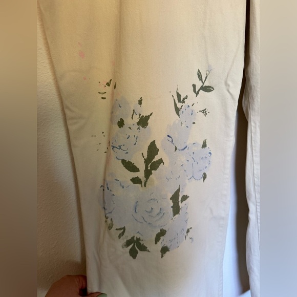 NEW Ralph Lauren Floral High Rise Wide Leg Jeans Painted Floral 22 Plus NWT - Picture 6 of 11